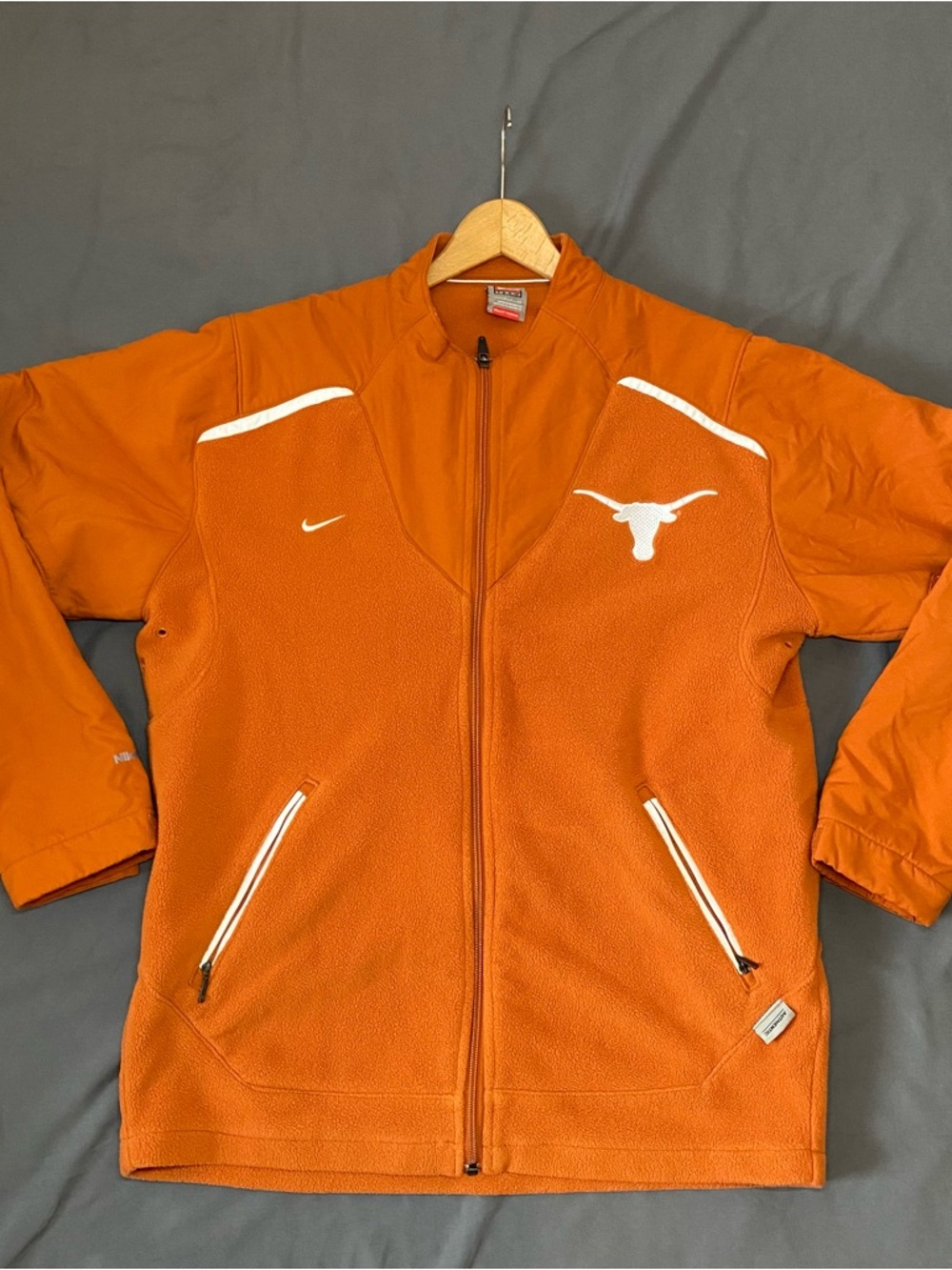 Nike Team Texas Longhorns Therma Fleece Jacket Men’s Small Full Zip NCAA College